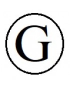 Бусины с буквами белые круглые G